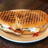 Grilled Chicken,Fresh Mozzarella Cheese, Chopped Tomatoes & Red Onions Panini