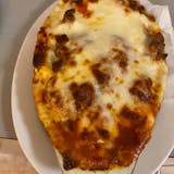 Eggplant Parmigiana Style with Meat with Pasta