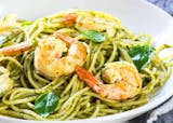 Pasta with Shrimp & Pesto Sauce