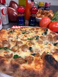 Sausage and Rabe White Pizza