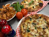 #5 Two 14" Cheese Pizzas with One Topping & 20 Wings Special