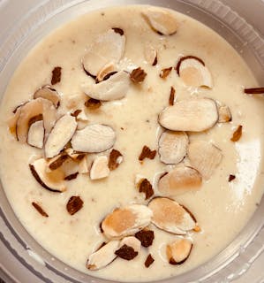 DESSERT: 1B. KHEER (RICE PUDDING) WITH ALMOND TOPPING