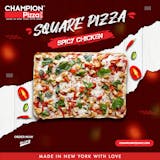 Square Spicy Chicken Pizza