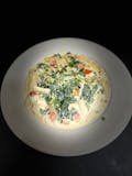 Pasta with Alfredo Sauce with Spinach & Tomato