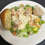 Traditional Caesar Salad with 8 Pieces Grilled Shrimp