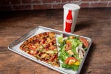 Specialty Pizza Slice, Side Salad & 20 oz. Soft Drink Combo