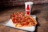 Two Pepperoni Pizza Slices & 32 oz. Soft Drink Combo