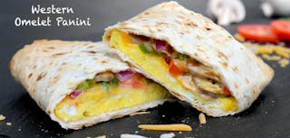 Western Omelet Panini Breakfast