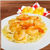 Spaghetti Alfredo Sauce & Shrimps (2 Garlic rolls)