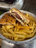 Chicken Neroni Pressed Panini with Cajun Fries