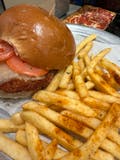 HONEY CHICKEN Brioche with  Cajun Fries