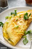 Three Egg Omelette with Cheese Breakfast