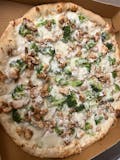 Chicken Broccoli Alfredo Pizza