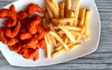 Buffalo Shrimp in a Basket