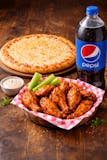 1 Large Cheese Pizza, 10 Wings & 2 Liter Soda