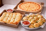 Small Cheese Pizza, Garlic Stick w/Cheese + (6pc) Garlic Knots
