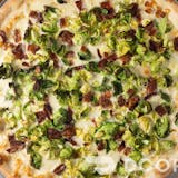 Baby Brussel Sprouts & Bacon Pizza