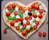 Margarita heart pizza