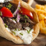 Mediterranean-Style Beef Kebab Wrap