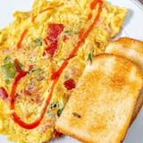 Western Omelet with Meat, Peppers & Onion