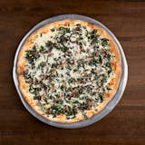 Spinach & Mushroom Alfredo Pizza