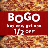Buy One 14" 2 Topping Pizza, Get a 2nd 14" 2 Topping Pizza 1/2 Off Wednesday Special