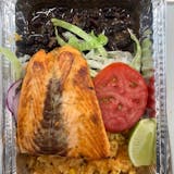 Salmon Over Rice & Beans