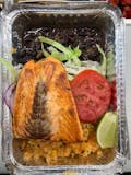 3. Salmon Over Rice & Beans