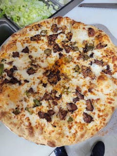 Lamb Pizza with vegi