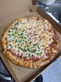 large pizza one topping 6pcwing&fries