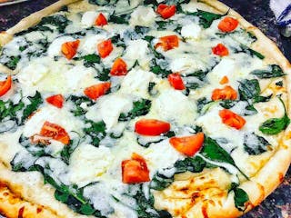 White Spinach Pizza