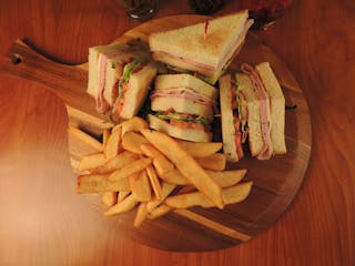 Smoked Brown Turkey Club Sandwich