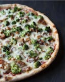 Chicken Cutlet Pizza with Broccoli