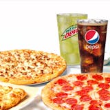 12" Three Topping Pizza with Two 20 oz. Drinks Combo