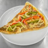 Red & Green Peppers Pizza Slice