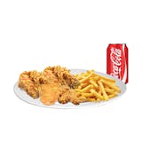 20. Three Pieces of Wings with Fries & Soda Special
