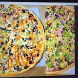 2 Large Specialty Pizzas