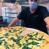 White Pizza with Spinach & Garlic