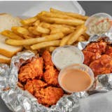 Boneless Wings with Fries