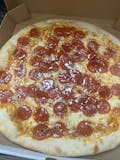 Sweet chili pepperoni white pizza