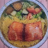 Salmon over rice