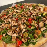 Verde’s Salad Pizza with Grilled Chicken Slice