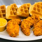 #8)Chicken and waffles (3)pc
