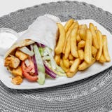 Chicken Gyro Platter with Fries