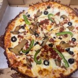 Vegetales Pizza Cebolla, Pimiento, Aceituna Negra