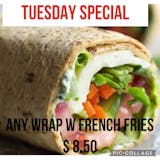 Any Wrap with French Fries Special