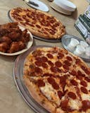 2 Large Pizzas with One Topping Each & 20 Wings Special