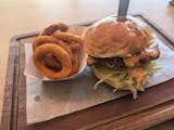 Grilled Chicken Sandwich and onion rings combo