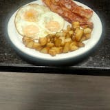 Three Eggs, Bacon, with Home Fries & Toast Breakfast