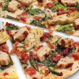 Thin Crust Dairy-Free Cheese Chicken Bacon Artichoke Pizza